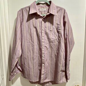 (4) Vintage Yves Saint Laurent Striped Button Down Cotton Blend 80s Y2K Shirt L